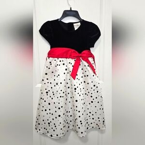 Rare Editions Size 8 Velvet Glittery‎ Winter Holiday dress